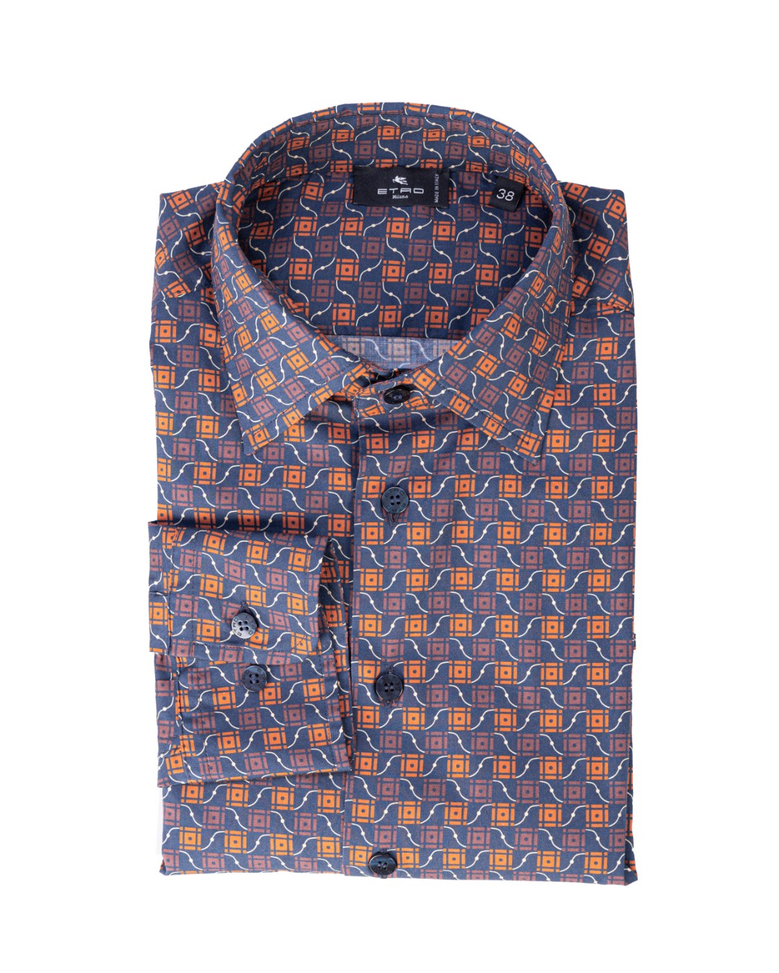 shop ETRO  Camicia: Etro camicia in cotone con stampa.
Regular fit.
Colletto semi aperto.
Composizione: 96% Cotone 4% Elastan.
Made in Italy.. 12908 5741-0200BLU number 4183200